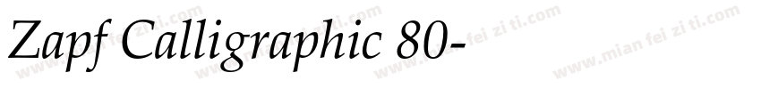 Zapf Calligraphic 80字体转换